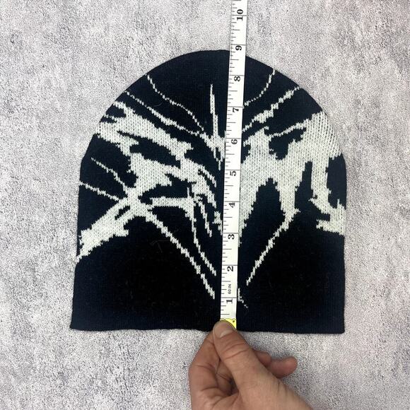 Y2k 2000s grunge gothic punk black warm weather beanie - Picture 5 of 6